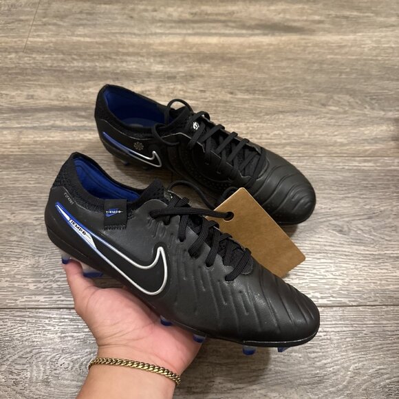 Nike Tiempo Legend 10 Elite Fg Black-Chrome-Hyper Royal Blue Sz 5.5 / Women 7 main image 9